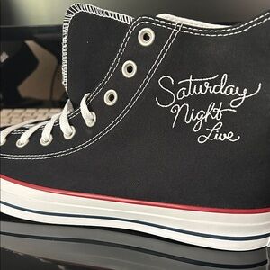SNL 50th Anniversary Converse High Tops All Star B/W Mens Shoes Sz 11 NEW in Box